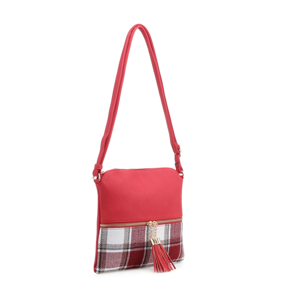 plaid crossbody bag