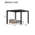 thumbnail image 5 of Tuekys Outdoor Pergola with Adjustable Louvered Roof, Reinforced Aluminum Frame, Integrated Drainage System, Hardtop Gazebo for Patio, Deck, 5 of 6