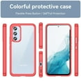 thumbnail image 3 of ELEHOLD Clear Case for Samsung Galaxy A54 5G Acrylic Transparent Non-Yellowing Slim Lightweight Shockproof Clear Case,Red, 3 of 8