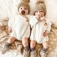 thumbnail image 2 of Baby Girl Boy Sweatshirt Bubble Romper Oversized Sweater Warm Winter Clothes, 2 of 6