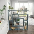 thumbnail image 6 of Ada Home Decor Furniture 4 Tier Open Shelf Petrol Blue Briscoe Modern Bookcase, 6 of 10