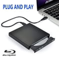 thumbnail image 4 of Xglysmyc USB2.0 External Blu Ray CD DVD Drive Burner,Slim Portable CD DVD RW BD-ROM Player Writer for Laptop Desktop Notebook Support Mac OS Windows XP/7/8/10 (Black), 4 of 4