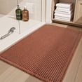thumbnail image 5 of SIXHOME Bathroom Rugs Waffle Bath Rug Super Soft Absorbent Non Slip Bath Mat Beside Tub Rubber Backed Machine Washable Bathroom Rugs with Tassels Boho Bathroom Decor 17" x 24" Orange, 5 of 7