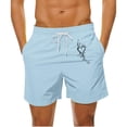 thumbnail image 2 of Mens Casual Pantalones Cortos en Forma de Corazón Impreso Cordón Bolsillo Playa, Poliéster Spandex para Primavera Verano Al Aire Libre Y Diario, 2 of 9