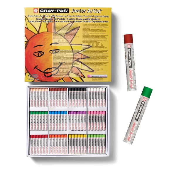 Sakura Cray-Pas Junior Artist Oil Pastel Set - Soft Oil Pastels for Artists - Great for Classrooms and Teachers - Jumbo Stick Size 288 Pieces