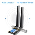 thumbnail image 4 of Tarjeta de red PCIE de 433 Mbps de doble banda, 2,4 G y 5 G para Bluetooth 4.0, tarjeta de red Bluetooth para ordenador de escritorio., 4 of 14