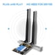 thumbnail image 4 of Tarjeta de red PCIE de 433 Mbps de doble banda, 2,4 G y 5 G para Bluetooth 4.0, tarjeta de red Bluetooth para ordenador de escritorio., 4 of 14