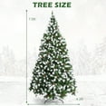 thumbnail image 3 of Gymax 7.5 FT Pre-lit Snow Sprayed Christmas Tree Artificial Xmas Tree w/ 8 Lighting Modes, 3 of 10