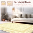 thumbnail image 2 of ODIKA 2'x3' Machine Washable Non-Slip Area Rug, Rustic Creamy Twisted Flourish High Traffic Rug, Beige, 34884, 2 of 7