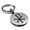 Silver, variant on Stainless Steel Religious Chi Rho Round Medallion Keychain Circle Ring