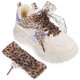 thumbnail image 1 of Cordones de zapatos de leopardo, cordones anchos de repuesto, cordones planos finos, cordones estampados, decoraciones para zapatos, 2 uds., 1 of 6