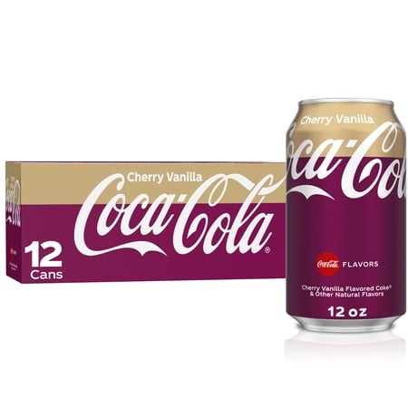 Coca-Cola Cherry Vanilla Soda Pop Fridge Pack Cans, 12 fl oz, 12 Pack