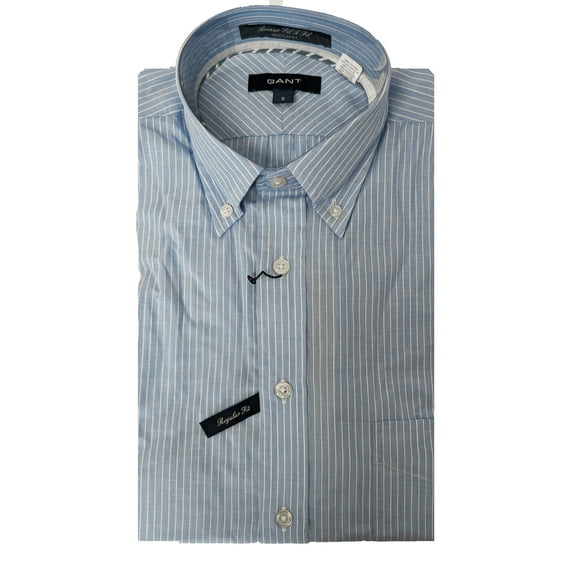 GANT Men's Heavely Blue Avenue Fil a Fil Stripe Shirt Size Small
