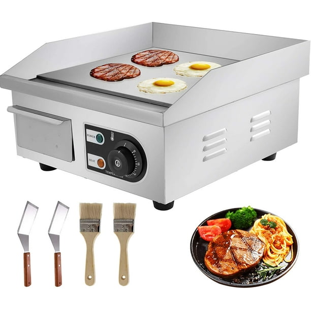 VEVOR 14 Electric Countertop Flat Top Griddle 110v 1500w Nonstick