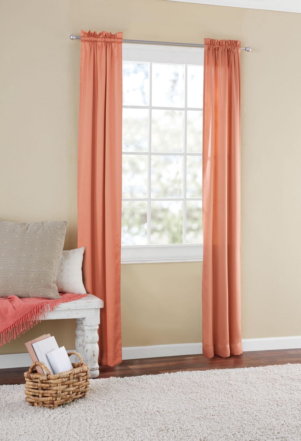Mainstays Room Darkening 84" Rod Pocket Window Panel Pair