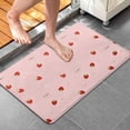 thumbnail image 4 of Strawberry Plants Fruit Bathroom Rugs Mat,Non Slip Microfiber Bathroom Rug,Rubber Backing,Soft Bathroom Mats for Bathroom Floor,Tub and Shower,20x32in(50x80cm), 4 of 5