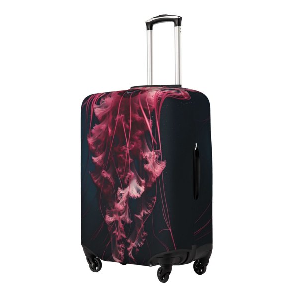 Balery Mesmerizing Pink Jellyfish Funda de equipaje, fundas para maletas, elástica, lavable, protector de maletas, compatible con maletas de 18 a 32 pulgadas-Large