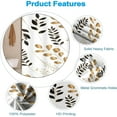 thumbnail image 4 of White Shower Curtain for Stall Bathroom Gold Black Eucalyptus Leaves Neutral Farmhouse Room Partition Home Decor Botanical Plants Waterproof Fabric RV Shower Curtains 36x72inches with Hooks, 4 of 6