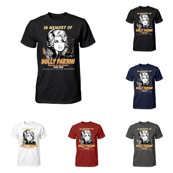 Men Funny Vintage Dolly T-Shirt Country Music Legend Tshirt Short Sleeve Crewneck Graphic Tees Fall Fashion Tops L