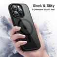 thumbnail image 6 of JETech Magnetic Case for iPhone 16 Pro Max 6.9-Inch Compatible with MagSafe, Shockproof Phone Bumper Cover, Solid Color Matte TPU Frame, Anti-Scratch Clear Back (Black), 6 of 6