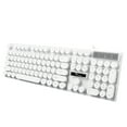 thumbnail image 5 of Milisten USB Glowing Computer Wired Keyboard Creative Round Key Keyboard Practical Keyboard (White), 5 of 5