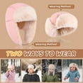 thumbnail image 5 of REDESS Winter Trapper Hat for Boys Girls，Earflap Cap Waterproof &Windproof Beanie Faux Fur Lined Kids Hat, 5 of 7