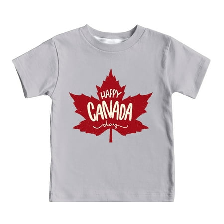 

Children s Summer Short Sleeve T Shirt Canada International Day Maple Leaf Letter Print Comfortable Loose Tops Children s Clothing Top Teen Thermal Long Sleeve 5t Basketball Undershirt Short Sleeve T