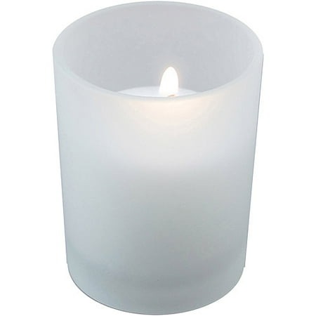 12 Glass Candle Holders with Seventy-Two 10-Hour Votive Candles in Clear or Frosted