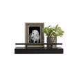 thumbnail image 3 of Melannco Set of 2 18-inch Distressed Black with Metal Railing Shelf, 3 of 6