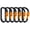 Orange+black, variant on Carabiner Clips Spring Snap Hook Clips Buckle Locking Carabiners Chain Quick Links for Outdoor Hiking Traveling, 6 Pack