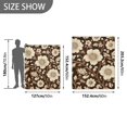 thumbnail image 6 of Yayeee Throw Blanket for Couch Soft Warm 50" x 60" Sofa Chair Bed Decoration, Brown Floral, 6 of 7