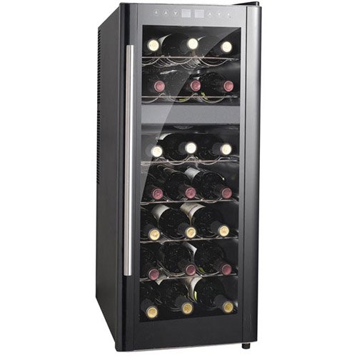 Sunpentown 21Bottle DualZone ThermoElectric Wine Cooler with Heating