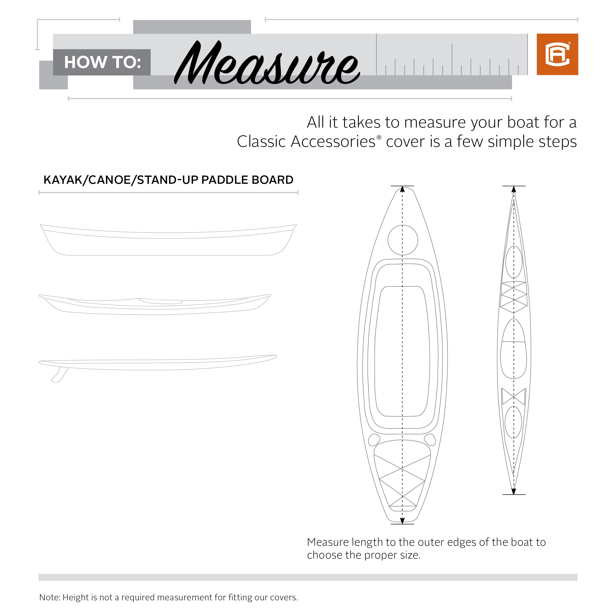 Classic Accessories StormPro 12 Ft Heavy-Duty Kayak/Canoe Cover