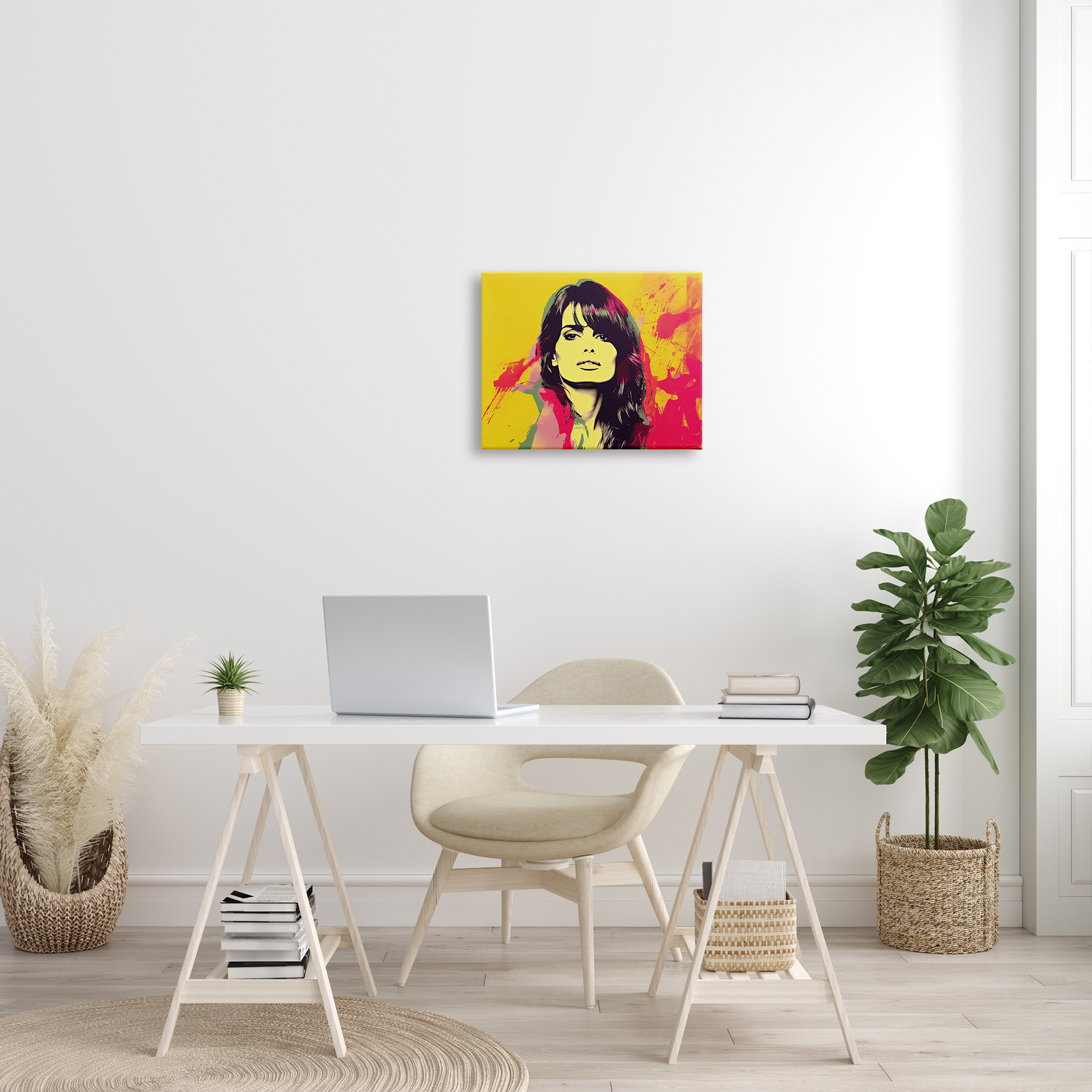 Stupell Industries Modern Penelope Cruz Abstract Painting Gallery Wrapped Canvas Print Wall Art, 20 x 16