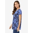 thumbnail image 3 of Woman Within Plus Size Perfect Printed Short-Sleeve V-Neck Tee, 3 of 6