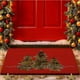 thumbnail image 1 of mfyjkho Felpudo decorativo navideño, alfombra de baño de poliéster, antideslizante, para entrada, festivo, fácil de limpiar, 42 x 75 cm (1 unidad), 1 of 6