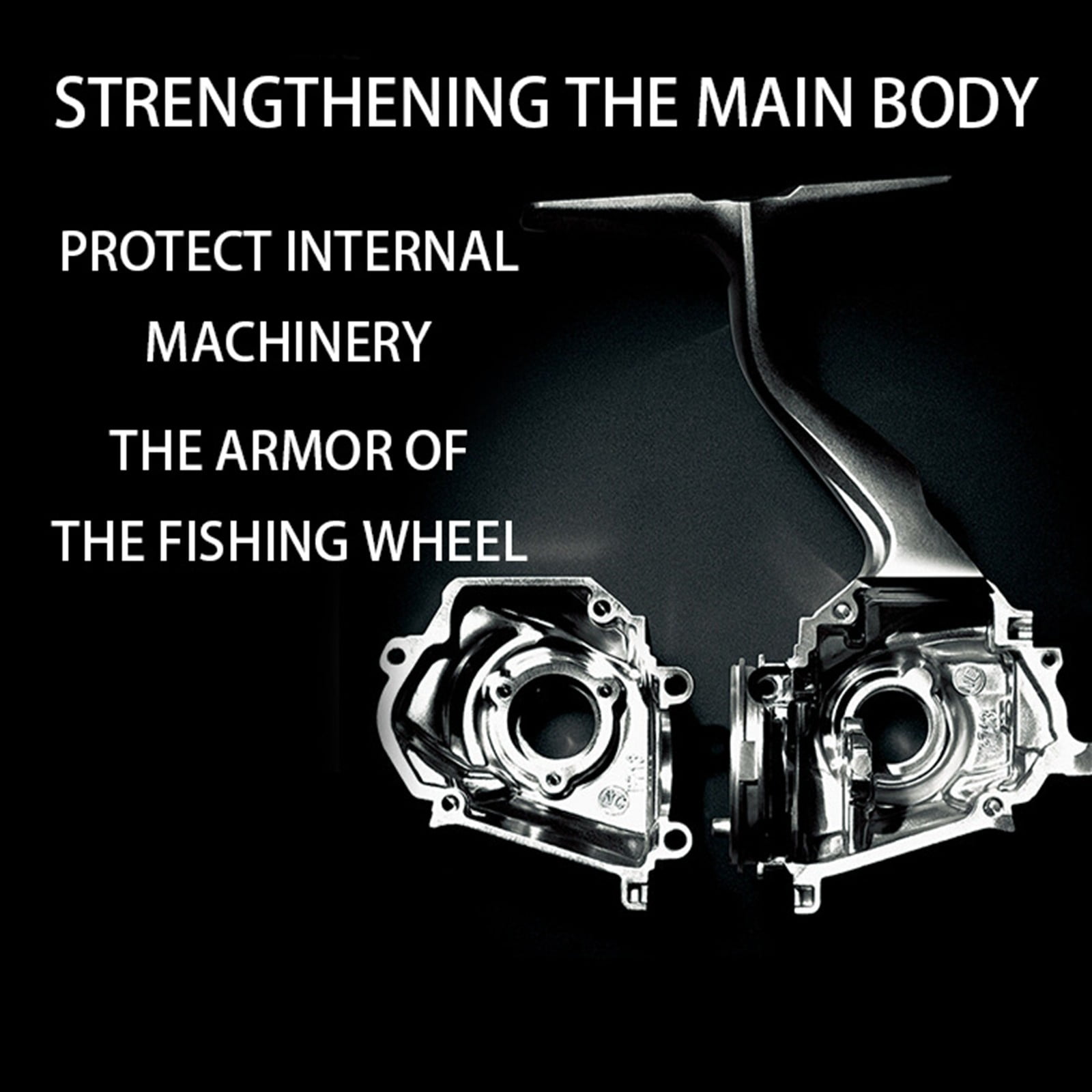 Spinning Fishing Reel 18lbs Max Drag Heavy Duty Saltwater Freshwater Fishing Reel with Alloy Spool Wood Handle 12 Bearings Smooth Casting Wheel Anti-Corrosion Metal Spool for Bass Trout Fishing