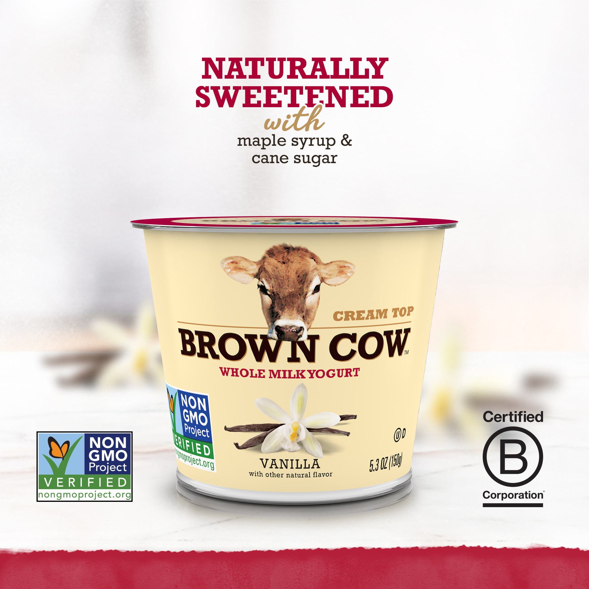 Brown Cow Cream Whole Milk Yogurt, 5.3 oz. - Walmart.com