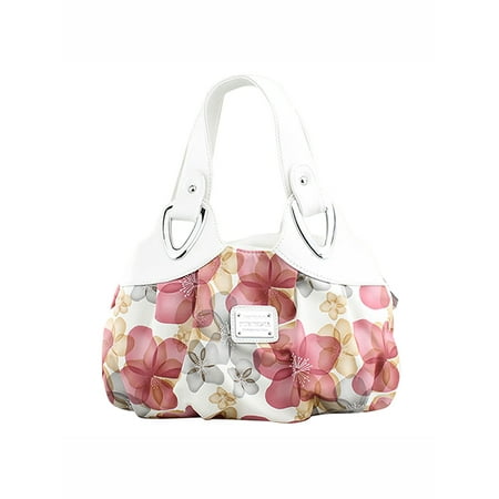 Floral Handbag, Coofit Colorful Printed Tote Bag Faux Leather Handbag...