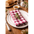 thumbnail image 2 of Fennco Styles Classic Gingham Checkered Pattern Cloth Napkins 20 x 20 Inch, Set of 4 - Wine, 2 of 5