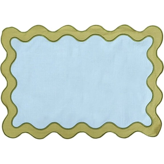 Slccxzc Scalloped Embroidered Cloth Napkins, Reusable Cotton Dinner Napkins