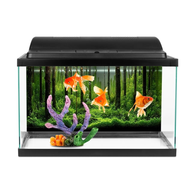 Sonew Fish Tank Background Paper, Waterproof Fish Tank Poster, Adhesive Underwater Forest Tank For Aquarium Home Fish Tank Cafe