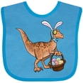 thumbnail image 3 of Inktastic Easter Velociraptor with Bunny Ears Boys or Girls Baby Bib, 3 of 4