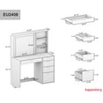 thumbnail image 4 of Kappesberg Jess Lighted Vanity Table: Functionality and Style for Your Space, for Adults and Teens - White, 4 of 8