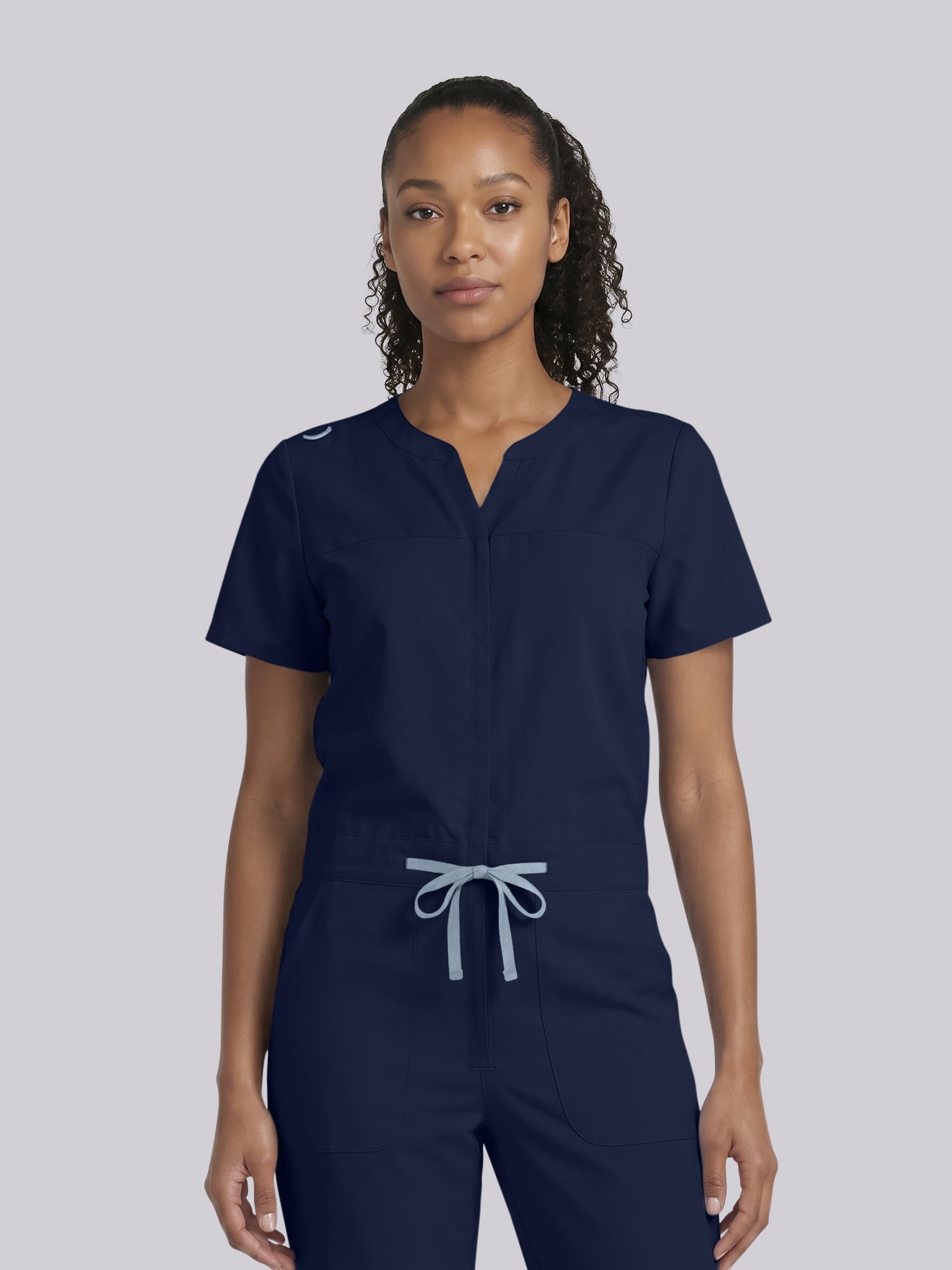 Scrubstar Ultimate Women’s Antimicrobial Drawstring Straight Leg Scrub Jumpsuit, Sizes XS–2XL