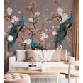 thumbnail image 4 of Muravie Cherry Flowers and Peacocks 3D Wallpaper, 4 of 5