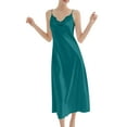 thumbnail image 4 of Gytharion Silk Nightgown for Women Long Satin Slip Pajamas Dress Sleeveless Backless V-Neck Cami Sleepdress Soft Comfy Spaghetti Straps Smooth Nightdress, 4 of 8