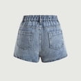 thumbnail image 4 of OOOUM Girls Distressed Skorts Skirts Button Front Washed Denim Skirt With Shorts Fashionable Stretch Y2K Summer Short Skirt Blue 12-13 Years, 4 of 7