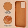 thumbnail image 3 of Hot Off for Nappa Leather iphone 13Promax 14 14Plus 14Pro 14Promax, Puffer Phone Case Puffy iPhone Cover [Full Body Protection] [Non-Slip] Soft and Warm Phone Cover, Brown for iPhone 14 PRO MAX, 3 of 5