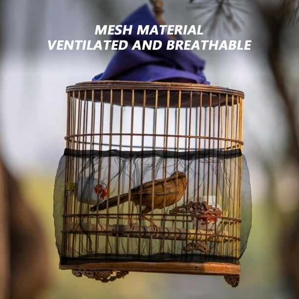 Jaula para pájaros a prueba de polvo jaula para loros red de fácil limpieza recogedor de semillas protector para mascotas Hugtrwg Para estrenar